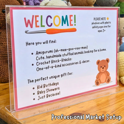 Crochet Market Prep Bundle – Editable Canva Templates for Craft Fair Vendors
