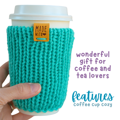 Coffee Cup Cozies For Iced Coffee and Hot Drinks, Set of 3