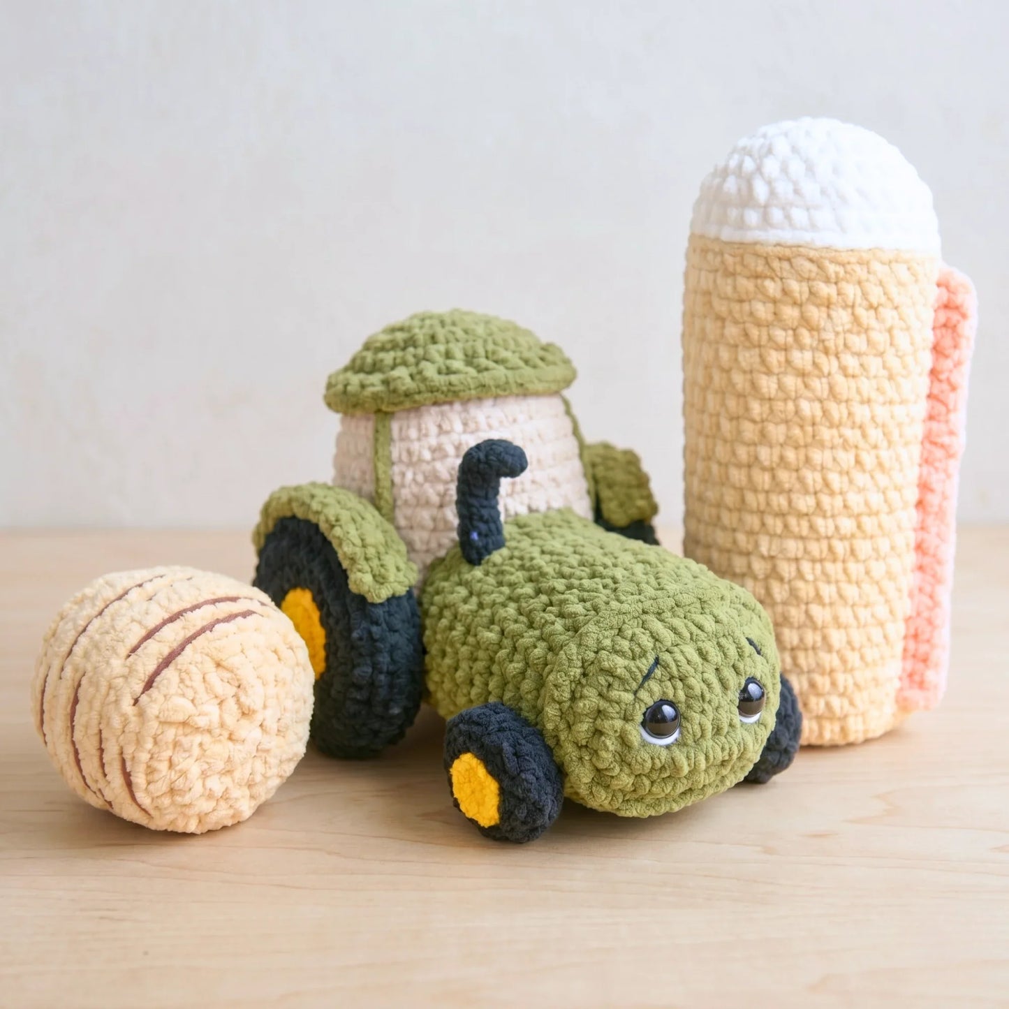 Farm Crochet Pattern Bundle | Tractor, Silo, Hay Bale