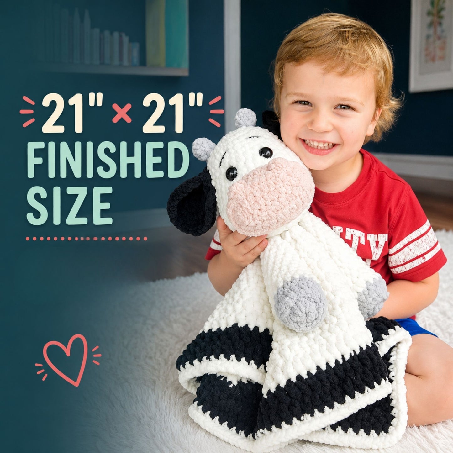 Cow Blanket Crochet Pattern PDF