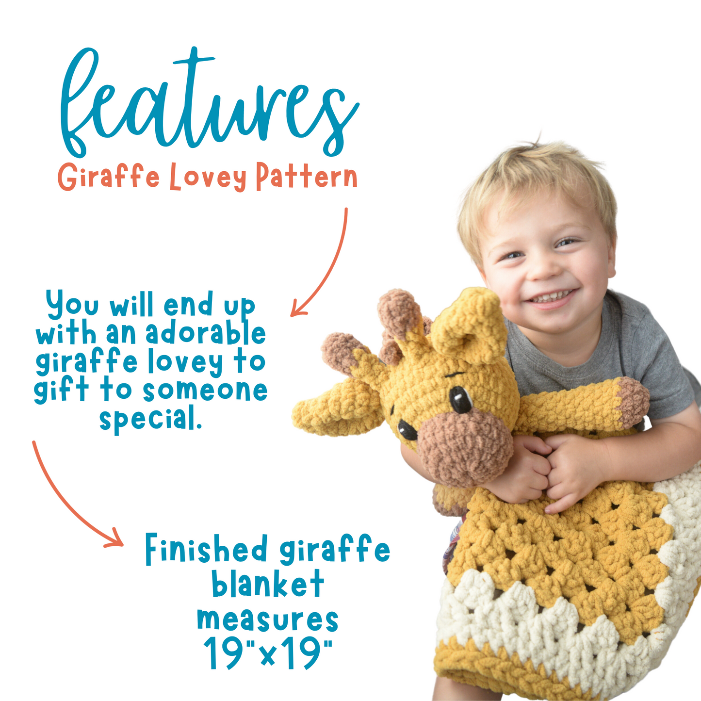 Crochet Giraffe Lovey Blanket