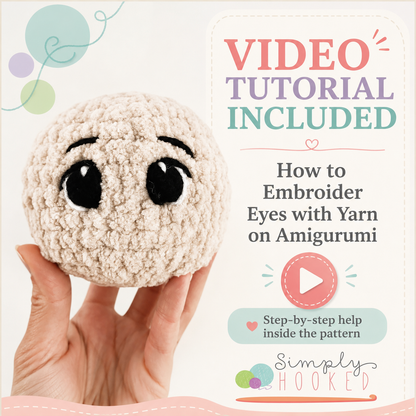 Crochet Tutorial: How to Embroider Eyes