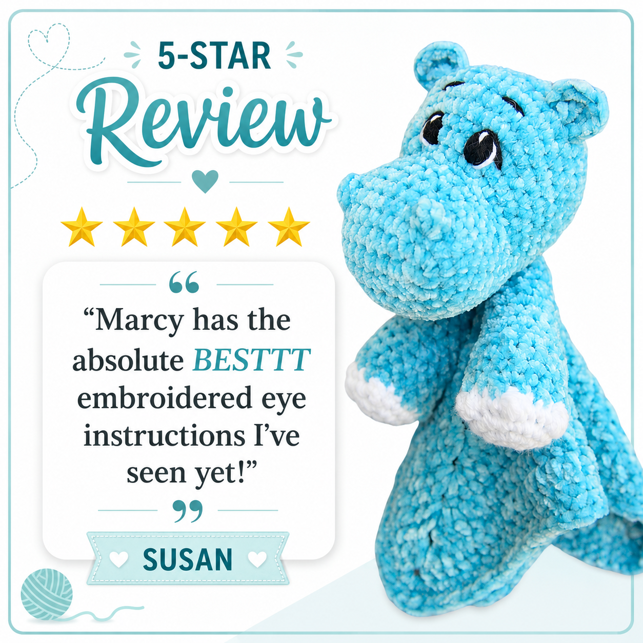 Crochet Tutorial: How to Embroider Eyes