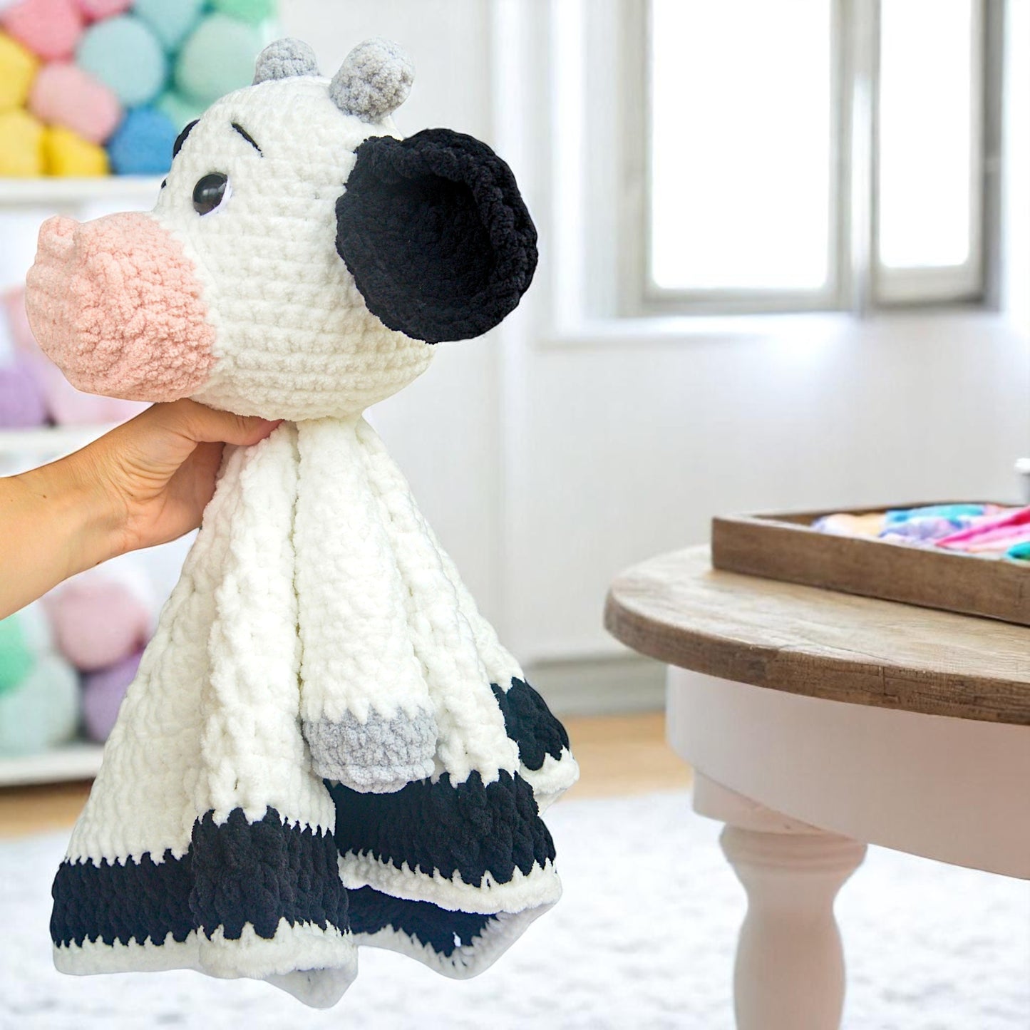 Free Crochet Cow Print Blanket Pattern Bessie The Cow Lovey