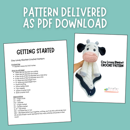 Cow Blanket Crochet Pattern