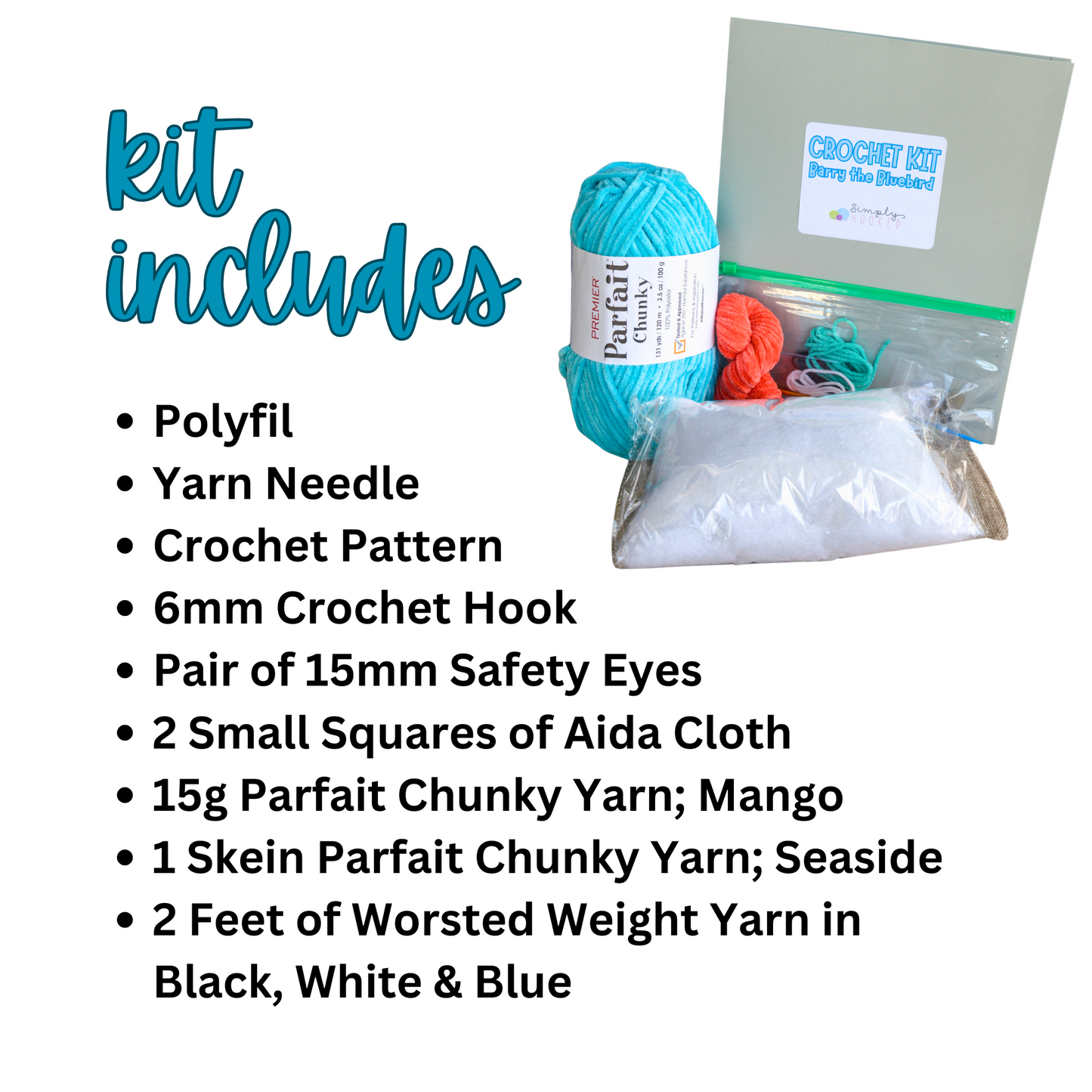 Crochet Bird Pattern kit