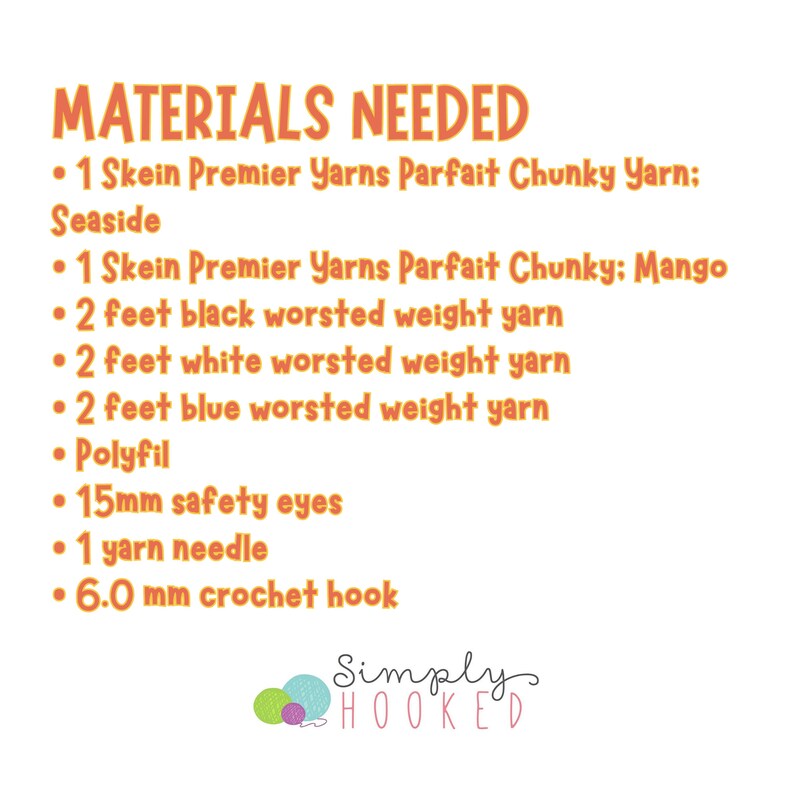 Crochet Bird Pattern materials