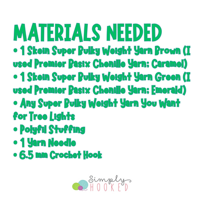 Crochet Christmas Tree materials