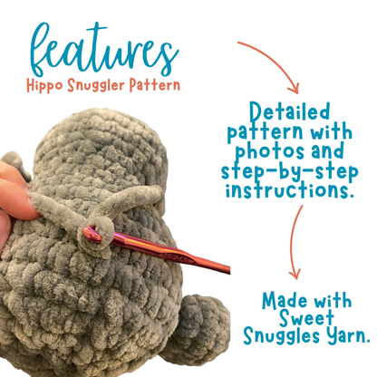 Hippo Snuggler crochet