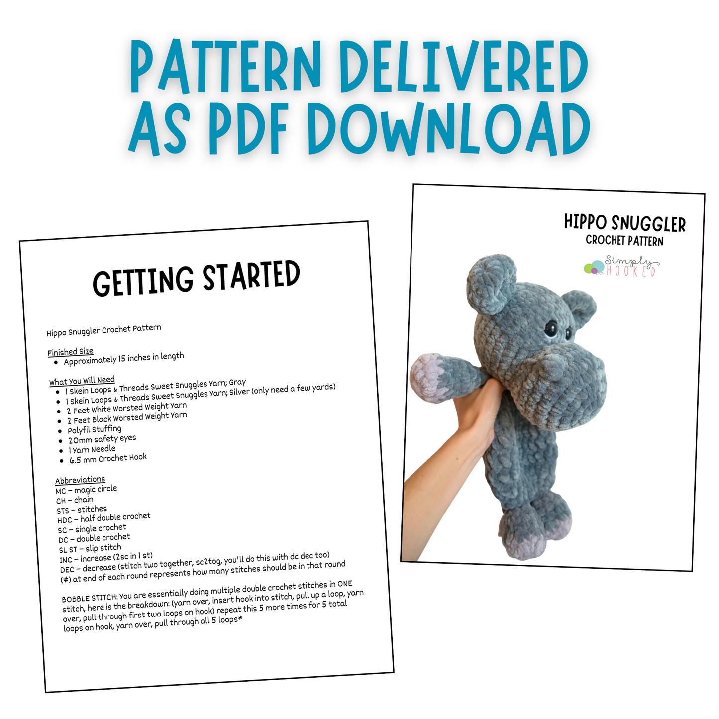Crochet Hippo Pattern