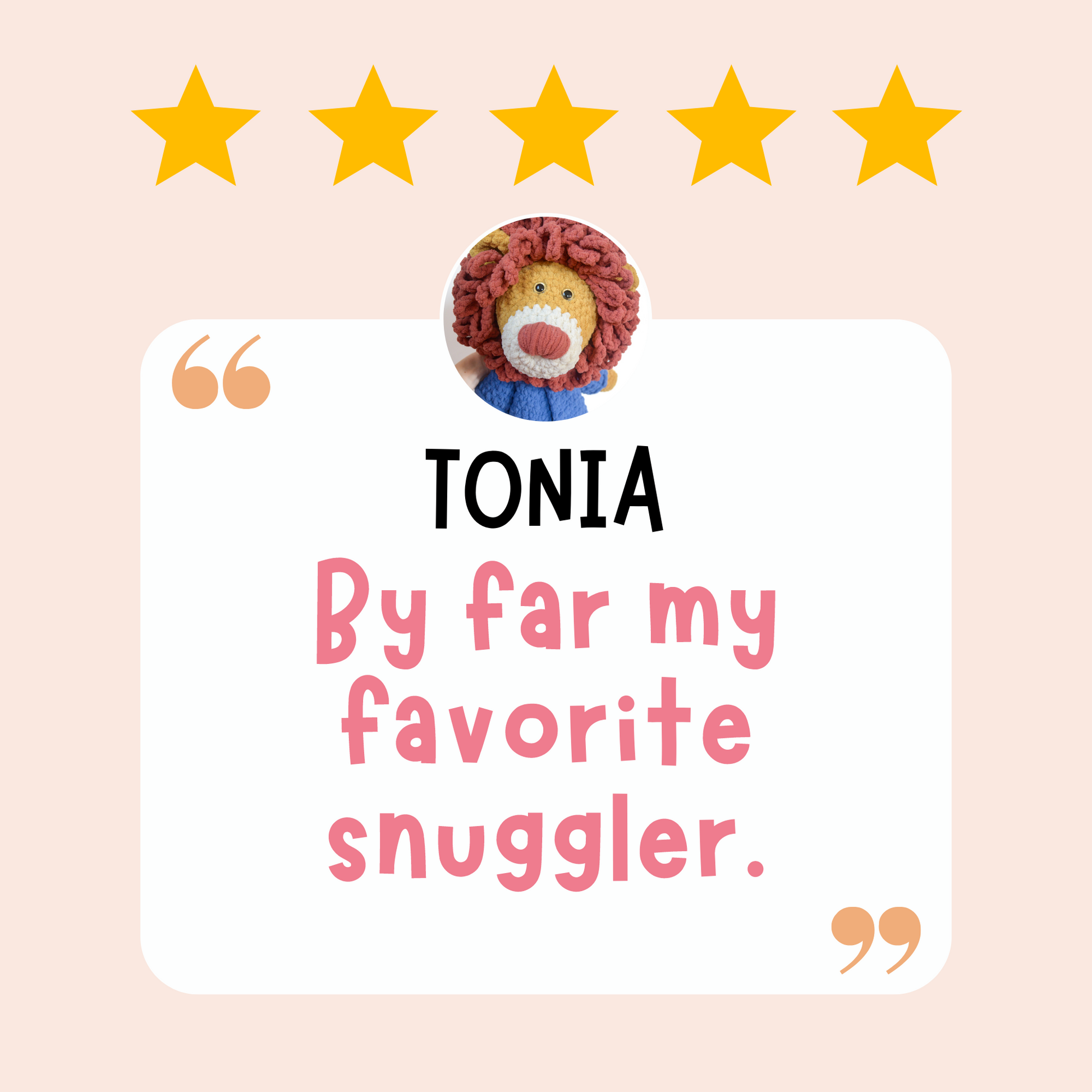 Crochet Lion snuggler review
