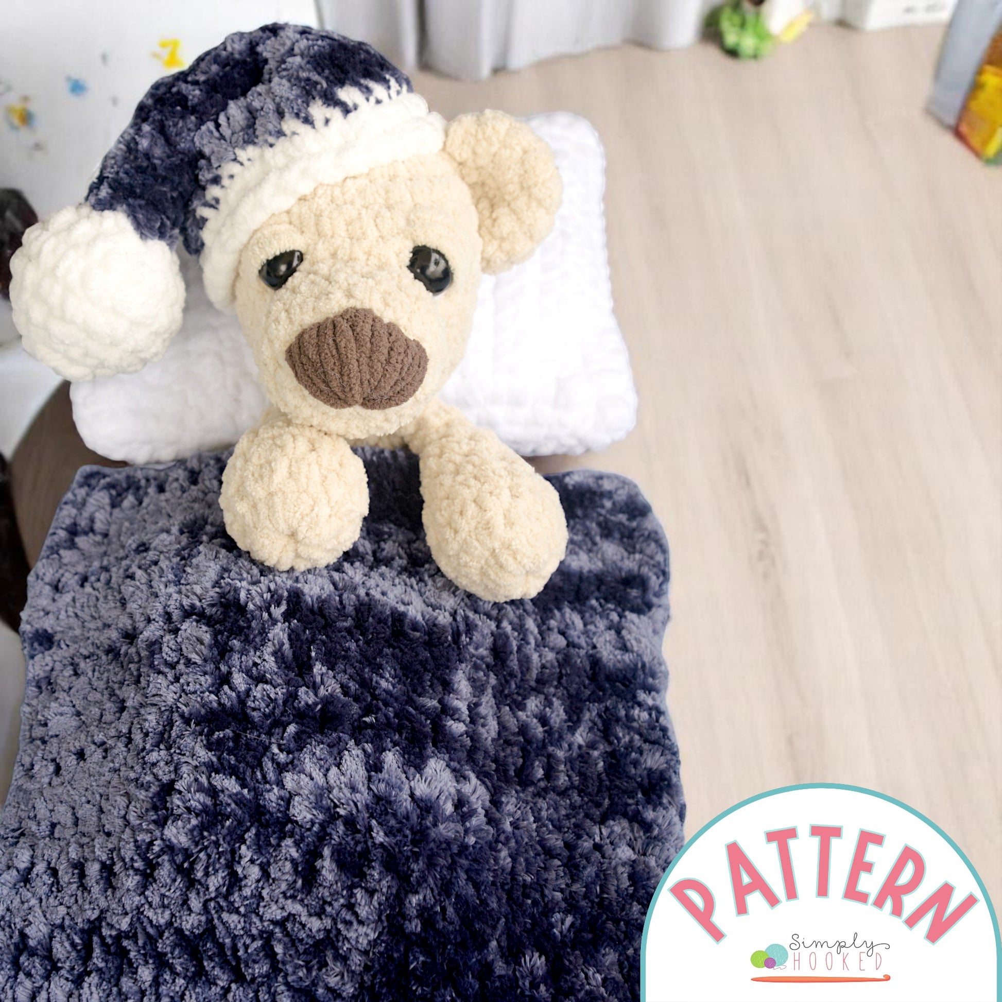 Crochet Teddy Bear and blanket