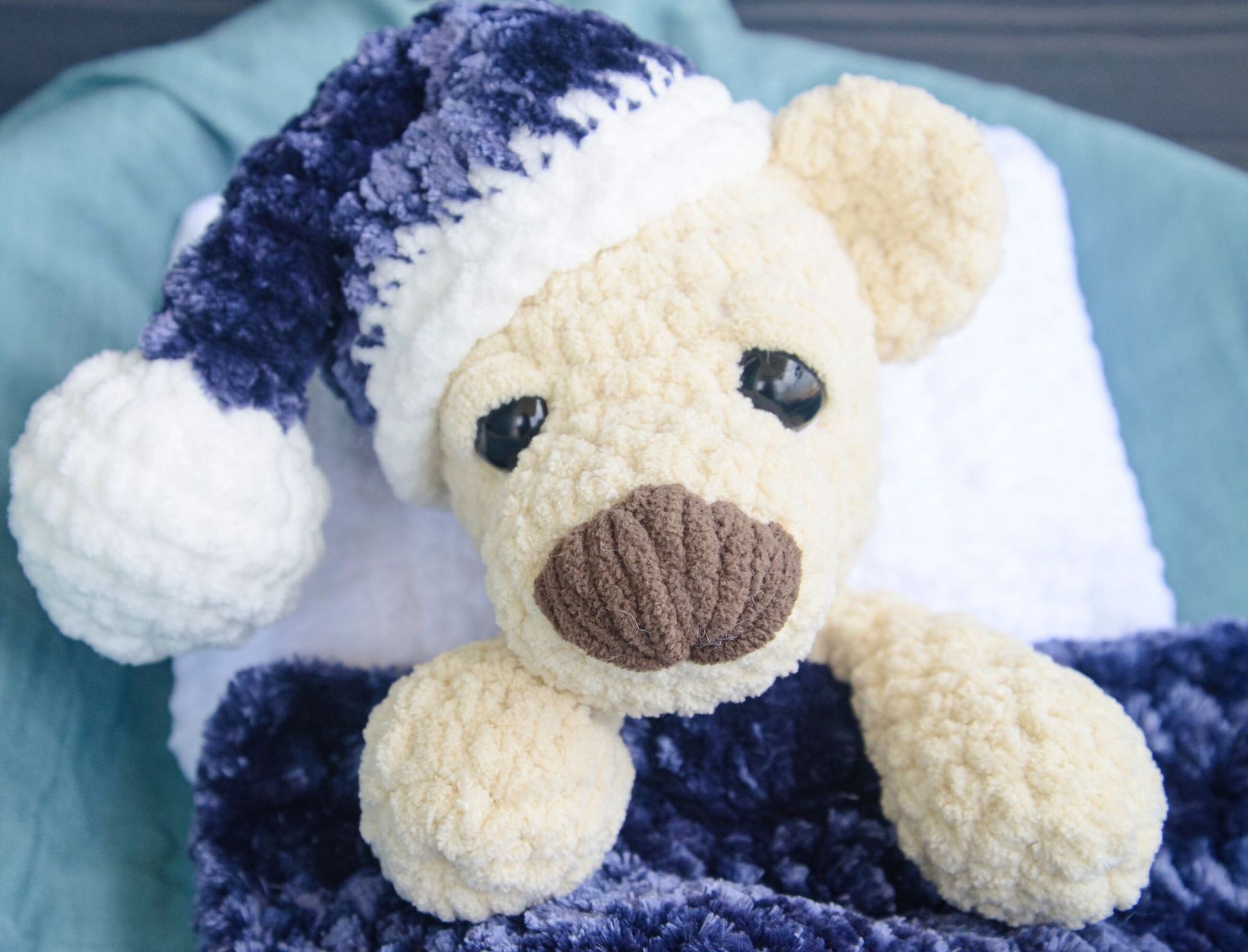 Crochet Teddy Bear and blanket