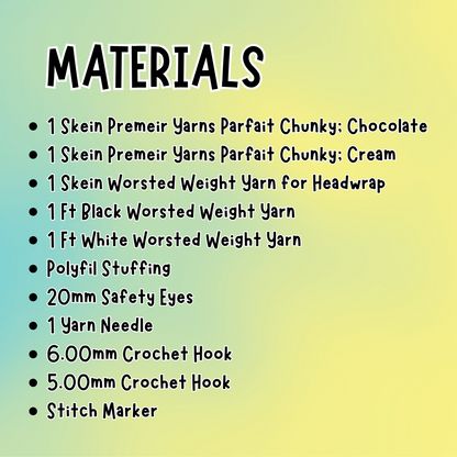 Crochet Teddy Bear materials list