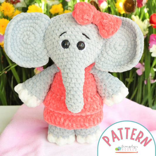 Crochet girl Elephant
