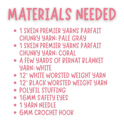 Crochet girl Elephant materials