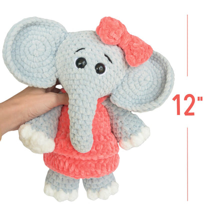 crochet elephant plushie