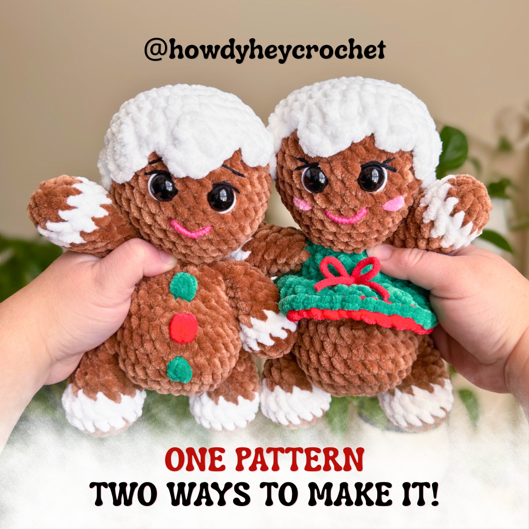 Gingerbread Crochet Pattern Plushies