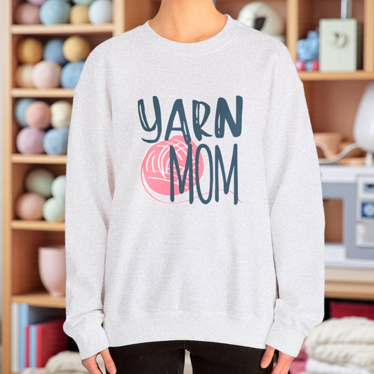 Yarn Mom Sweatshirt – Cozy Crochet & Knitting Gift for Yarn Lovers