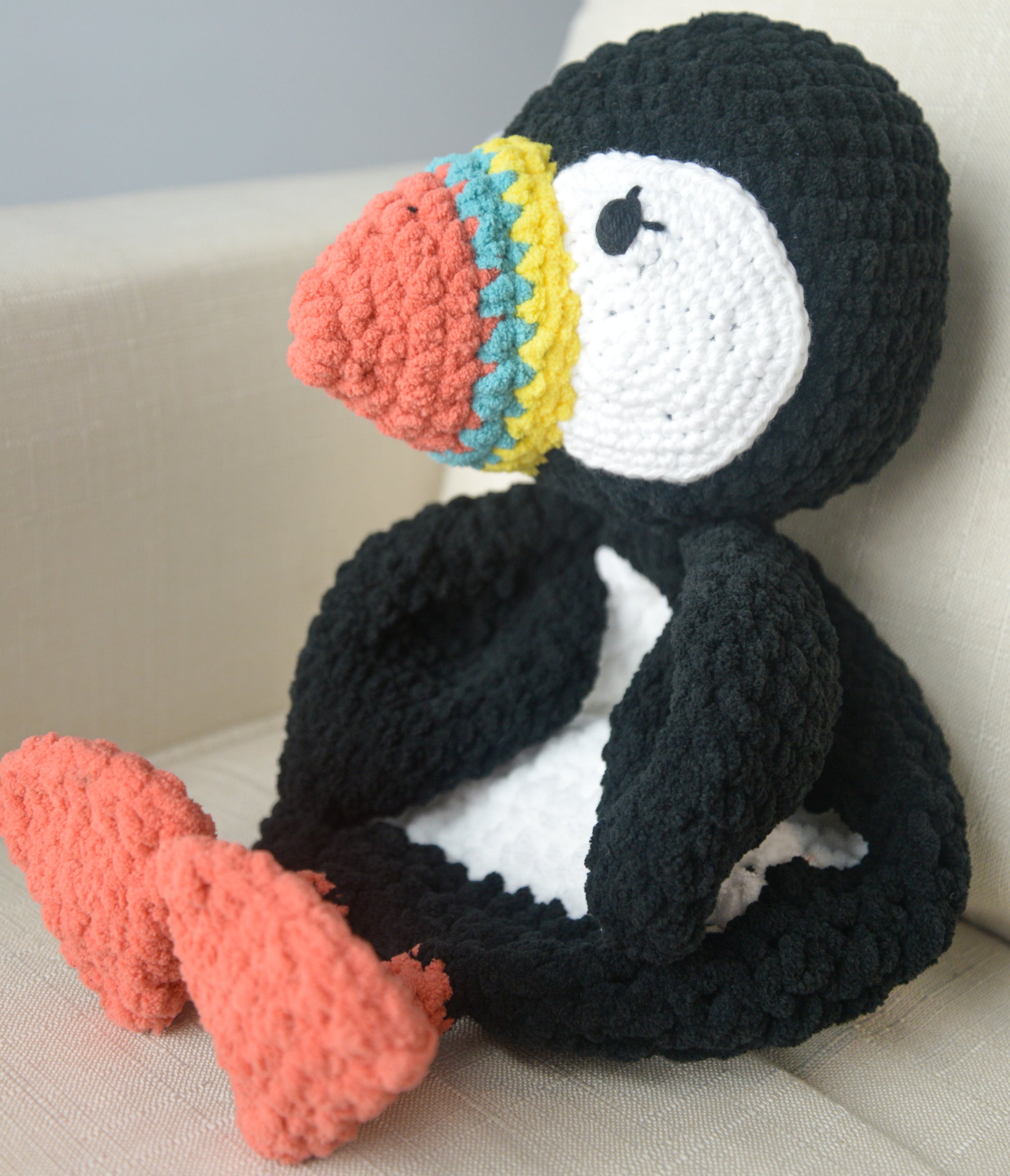 crochet puffin
