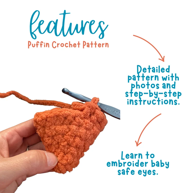 crochet puffin