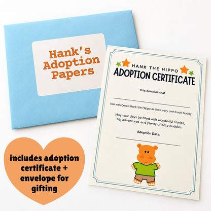 Hank the Hippo Crochet Kit & Children's Book Bundle