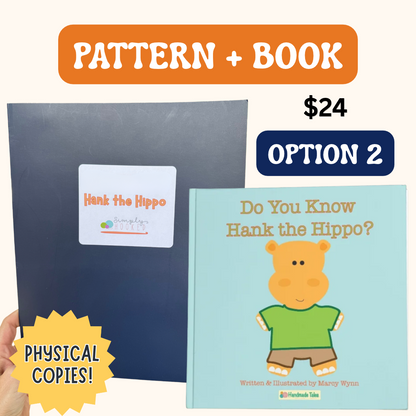 Hank the Hippo Crochet Pattern, Storybook & DIY Kit