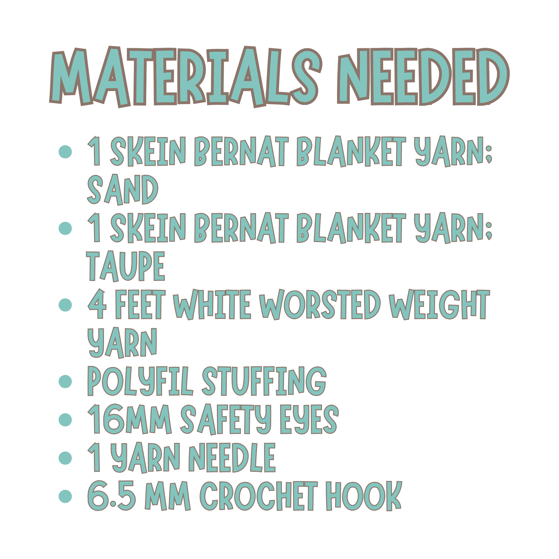 Spotted Gar Crochet materials
