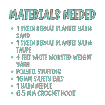 Spotted Gar Crochet materials