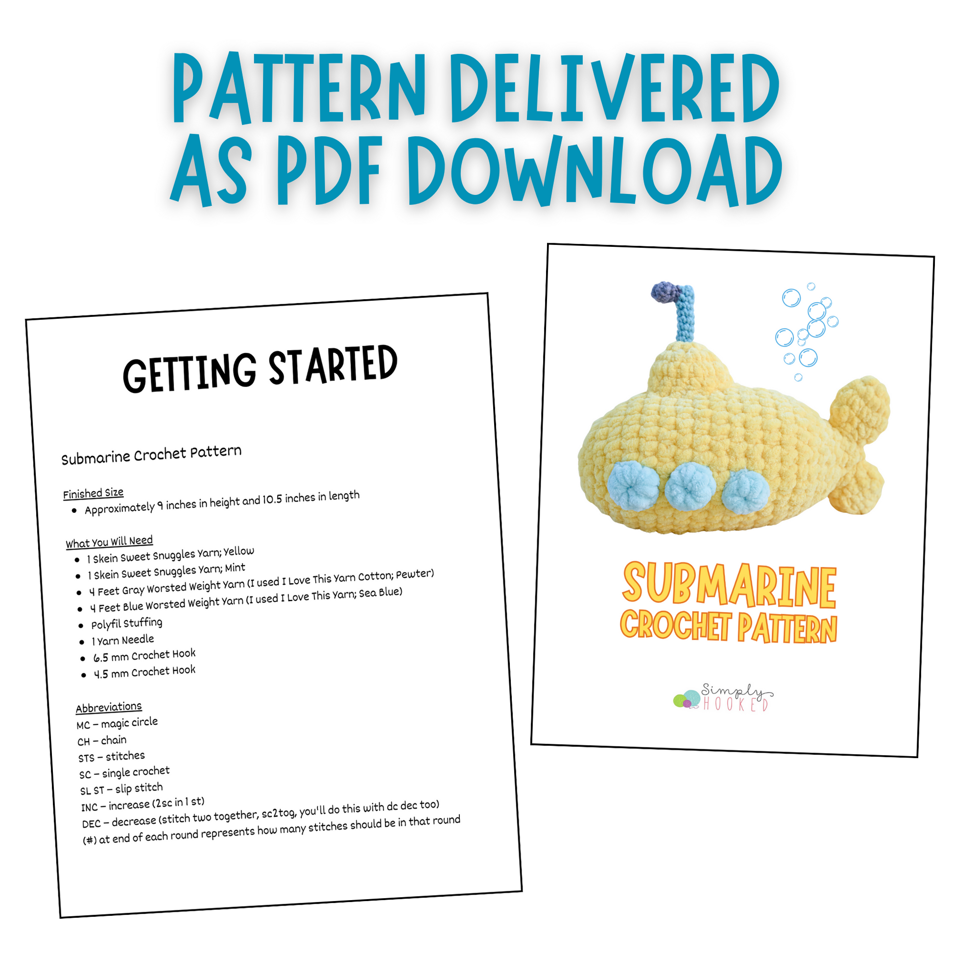 Submarine Crochet Pattern