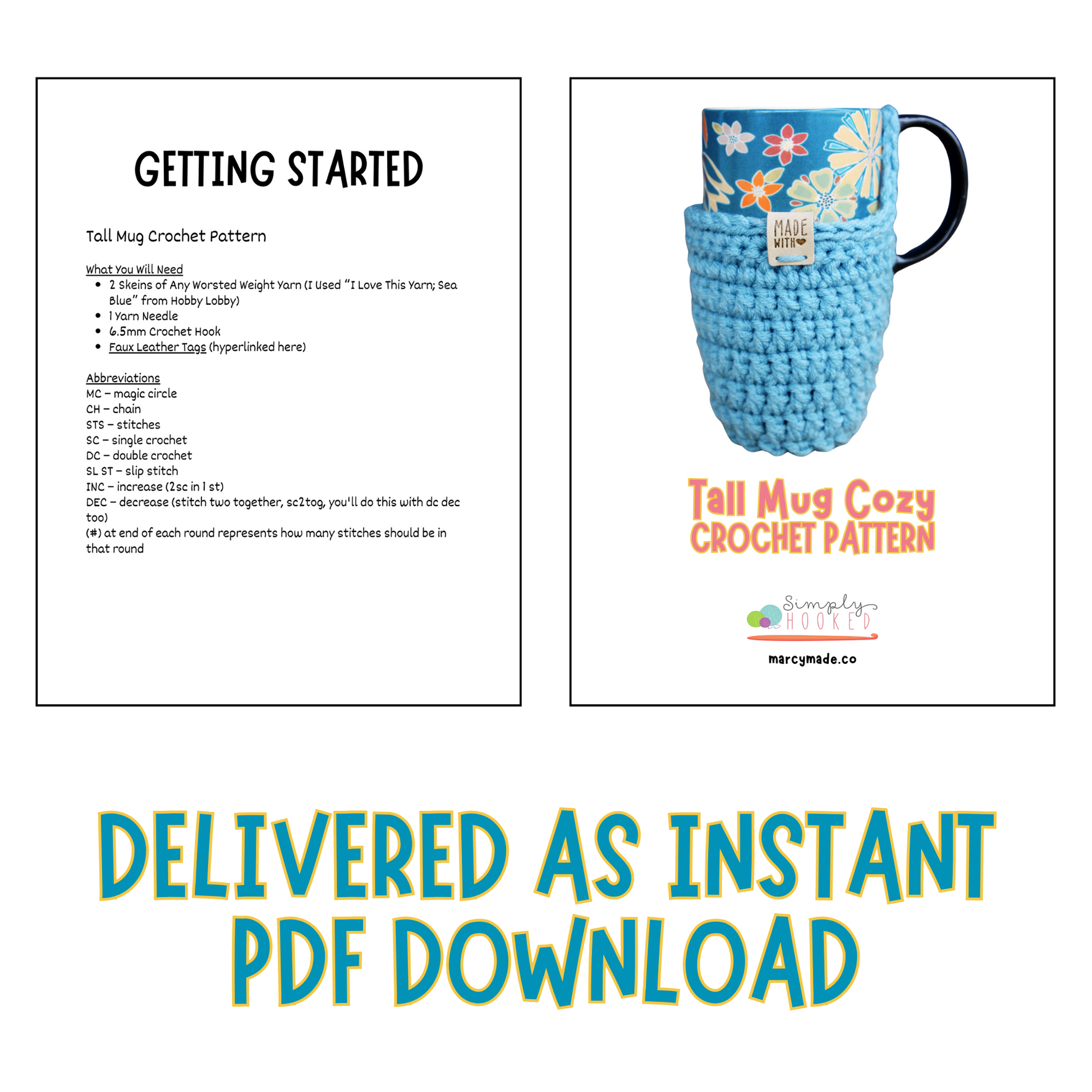 Crochet Mug Cozy Pattern