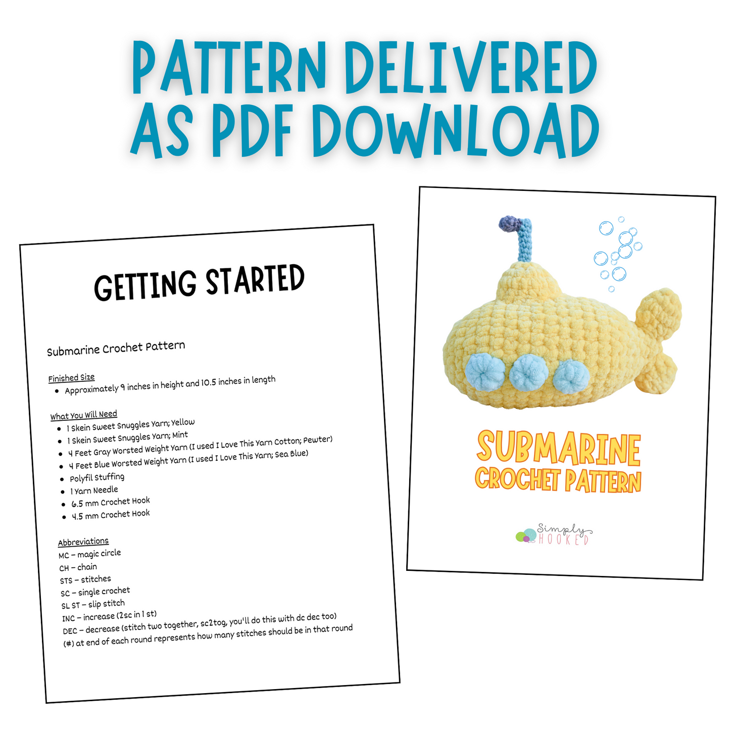 Submarine Crochet Pattern For Beginners PDF Download