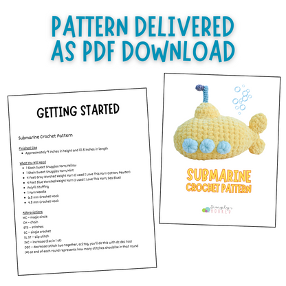 Submarine Crochet Pattern For Beginners PDF Download
