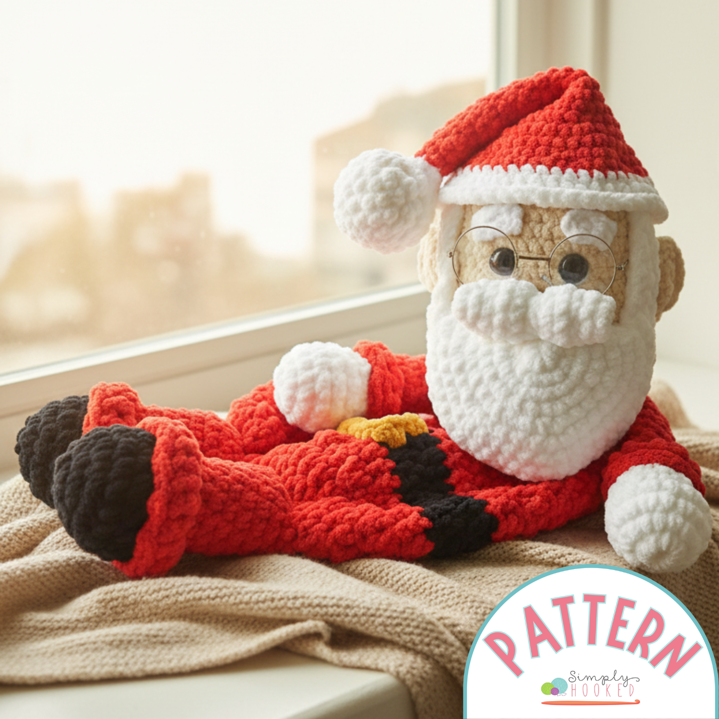 Santa Crochet Pattern – Easy 26" Christmas Snuggler PDF