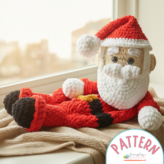 Santa Crochet Pattern – Easy 26" Christmas Snuggler PDF
