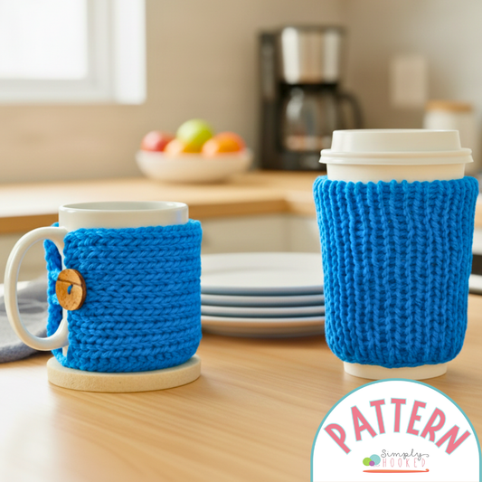 Knitting Machine Mug Cozy Pattern – Fits 11 oz & 16 oz Cups