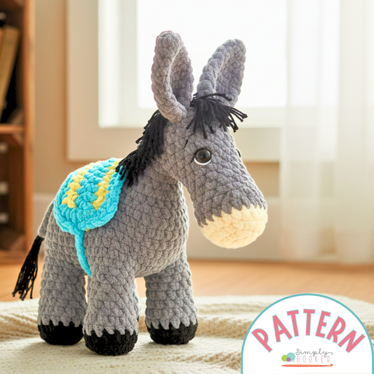 Crochet a Cuddly Donkey Plushie – Beginner-Friendly PDF Pattern