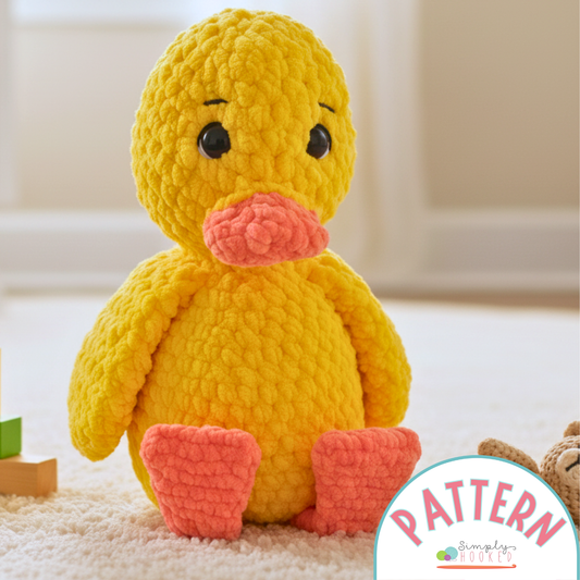 Sensory Duck Plushie Crochet Pattern PDF – Weighted Toy Pattern for Kids