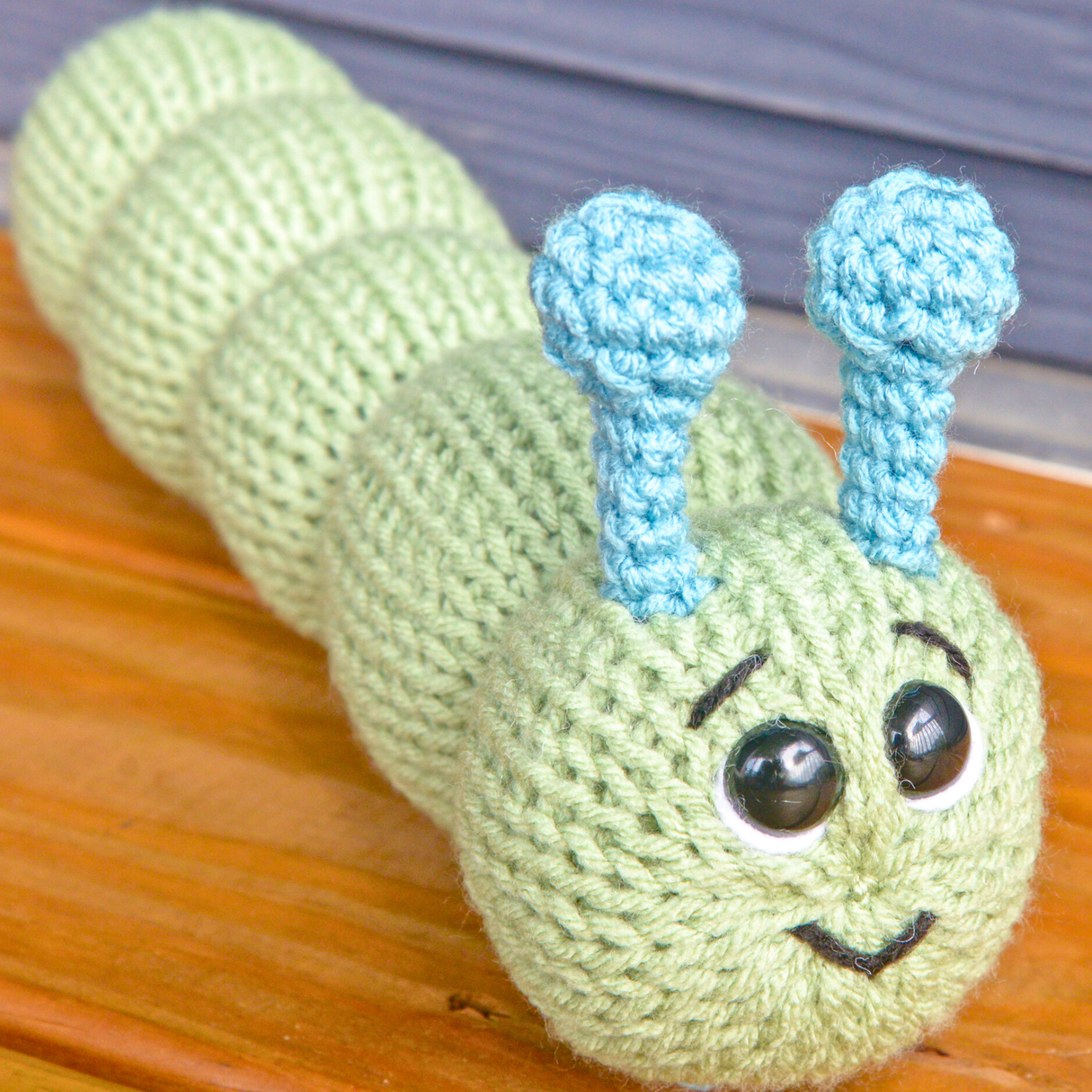 Caterpillar Plushie Pattern – Using Knitting Machine + Crochet
