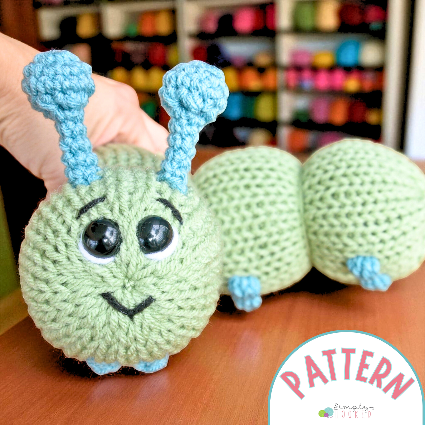 Caterpillar Plushie Pattern – Using Knitting Machine + Crochet