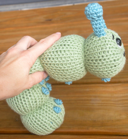 Caterpillar Plushie Pattern – Using Knitting Machine + Crochet