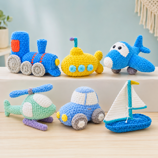 Transportation Crochet Pattern Bundle PDF