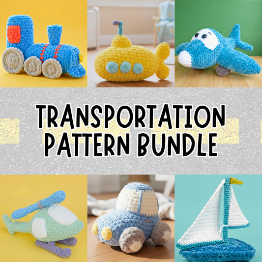 Transportation Crochet Pattern Bundle PDF