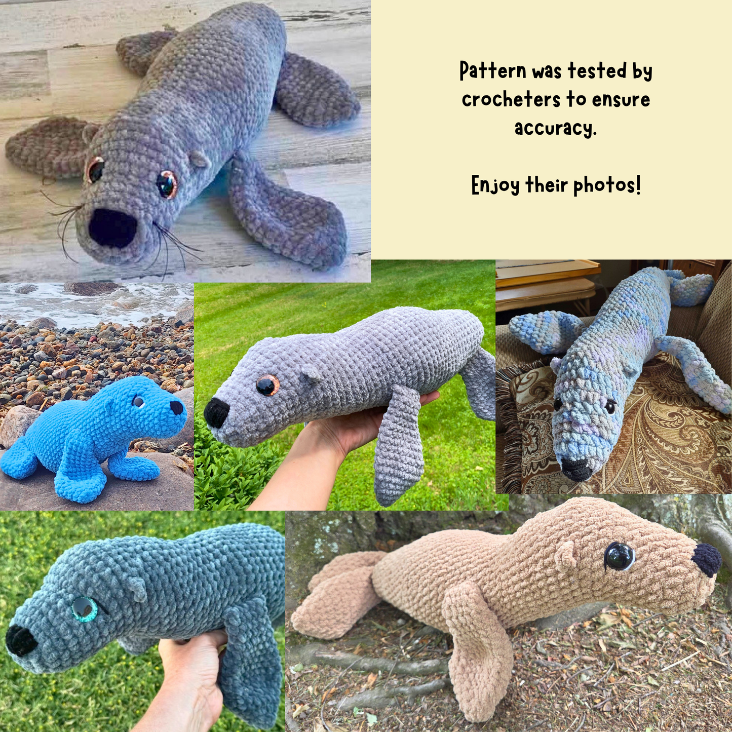 Sea Lion Crochet Pattern PDF
