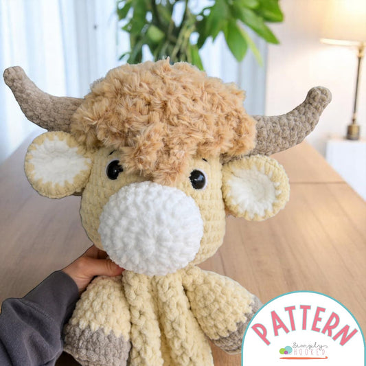 Highland Cow Crochet Pattern PDF