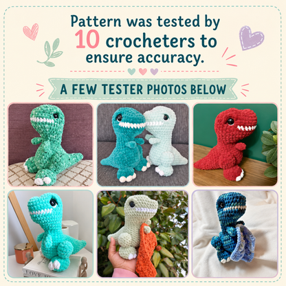 Dinosaur Crochet Pattern Bundle PDF | T-Rex & Brontosaurus