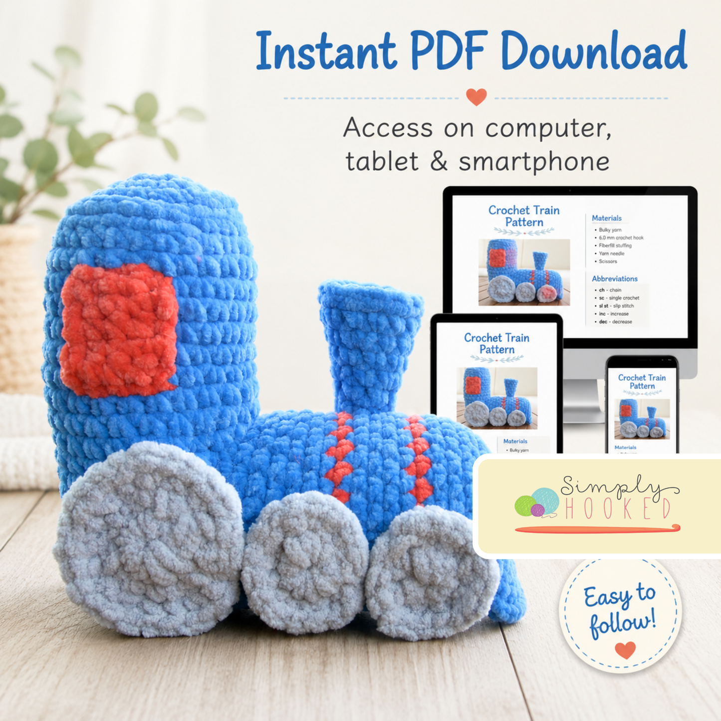 Crochet Train Pattern PDF