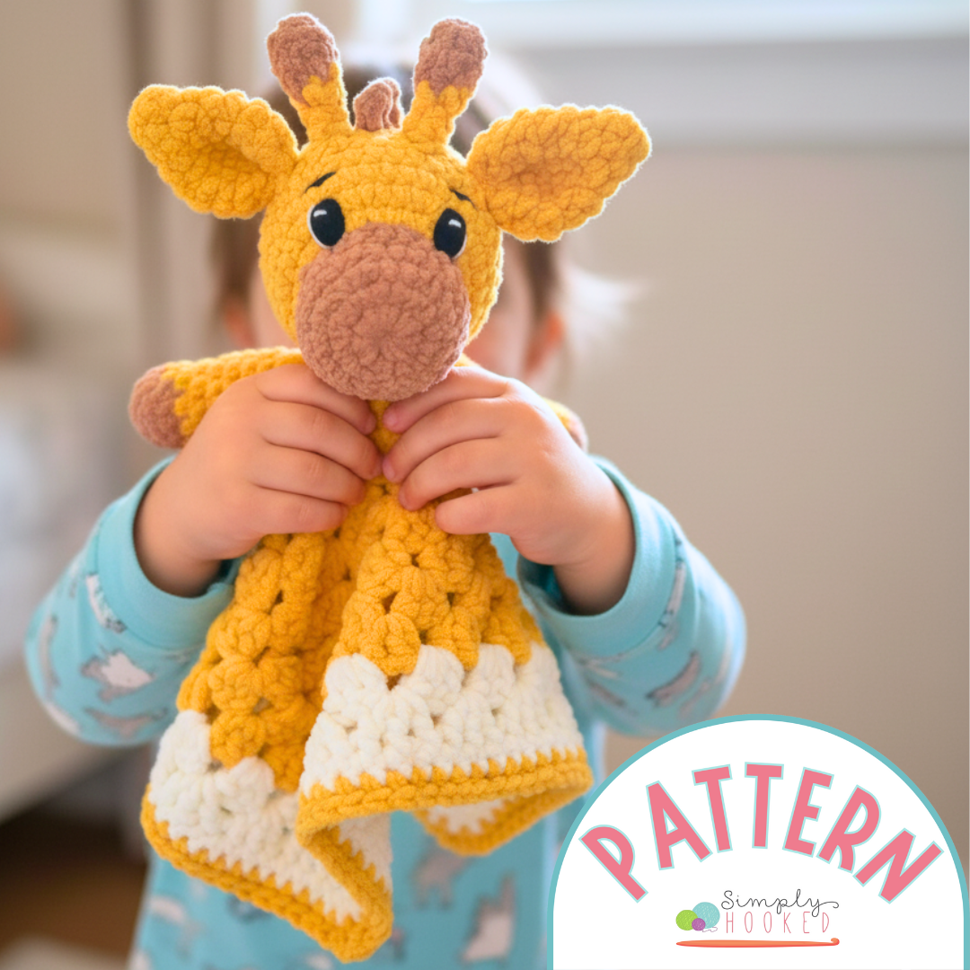 Giraffe Lovey Crochet Pattern – Baby Blanket & Plushie PDF