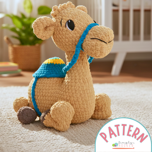Camel Crochet Pattern – Easy Plush Amigurumi PDF with Photos
