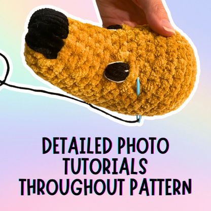 crochet dog lovey blanket